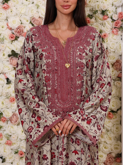 Crimson Vine Kaftan