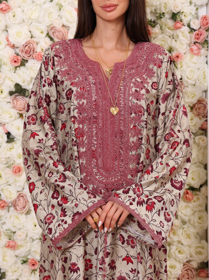 Crimson Vine Kaftan