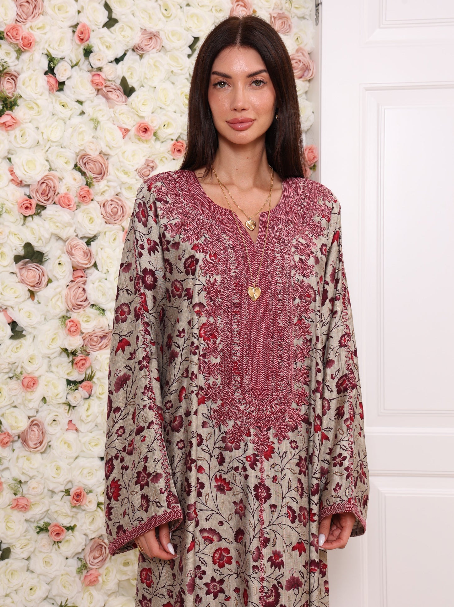 Crimson Vine Kaftan