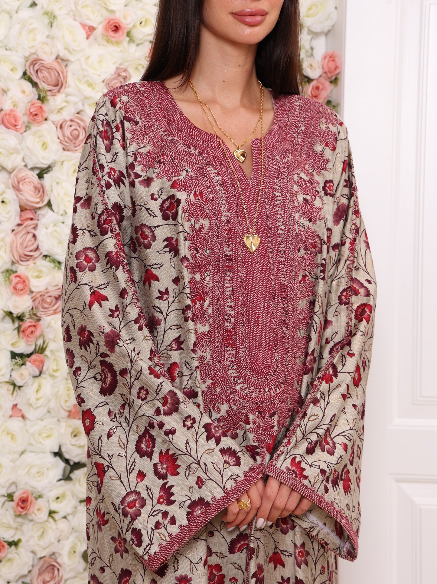 Crimson Vine Kaftan