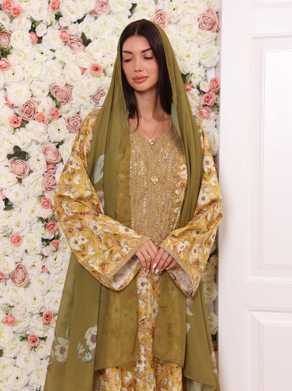 Golden Olive Kaftan