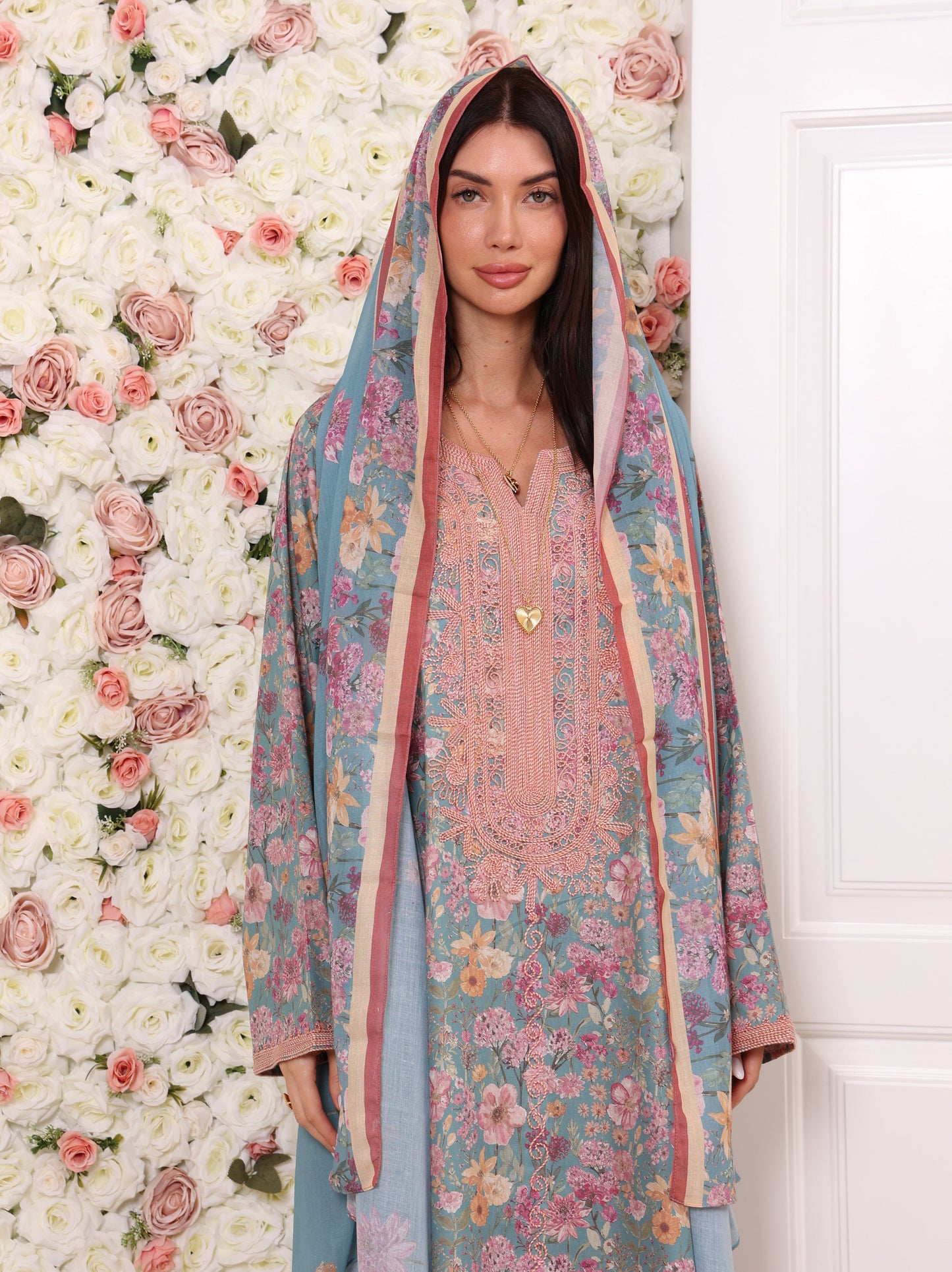 Sky Peony Kaftan