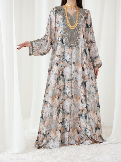 Soft Misty Blossom Print Dress