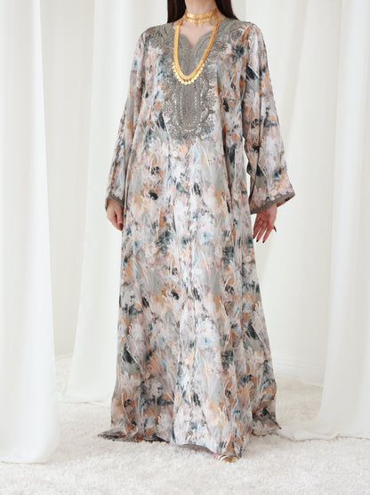 Soft Misty Blossom Print Dress