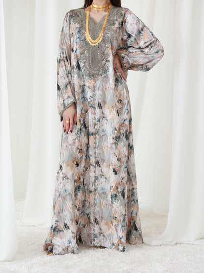 Soft Misty Blossom Print Dress