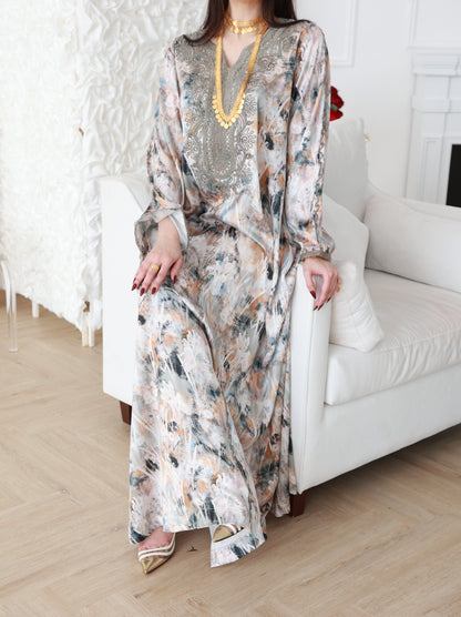 Soft Misty Blossom Print Dress