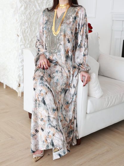 Soft Misty Blossom Print Dress