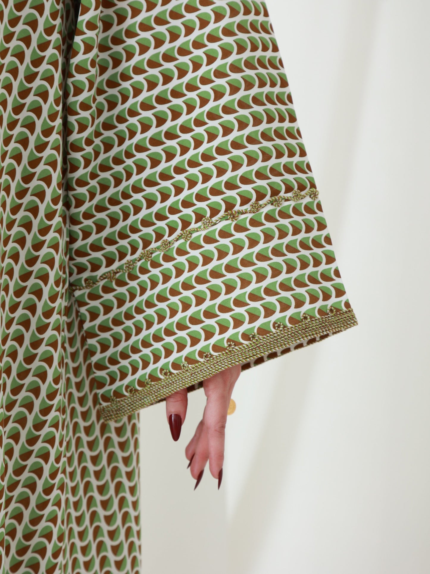 Forest Fern Symphony Embroidered Dress