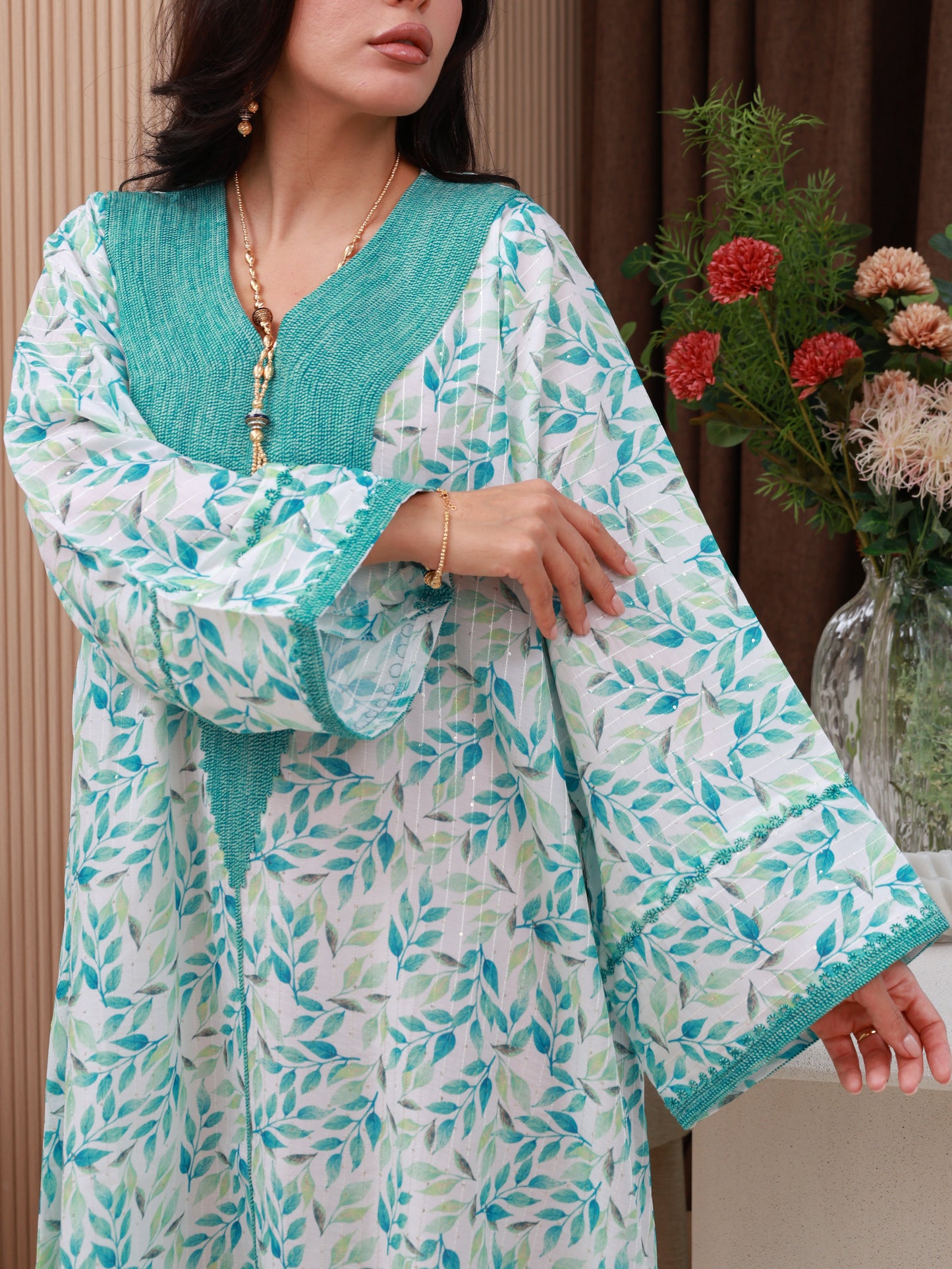 Seafoam Whisper Kaftan