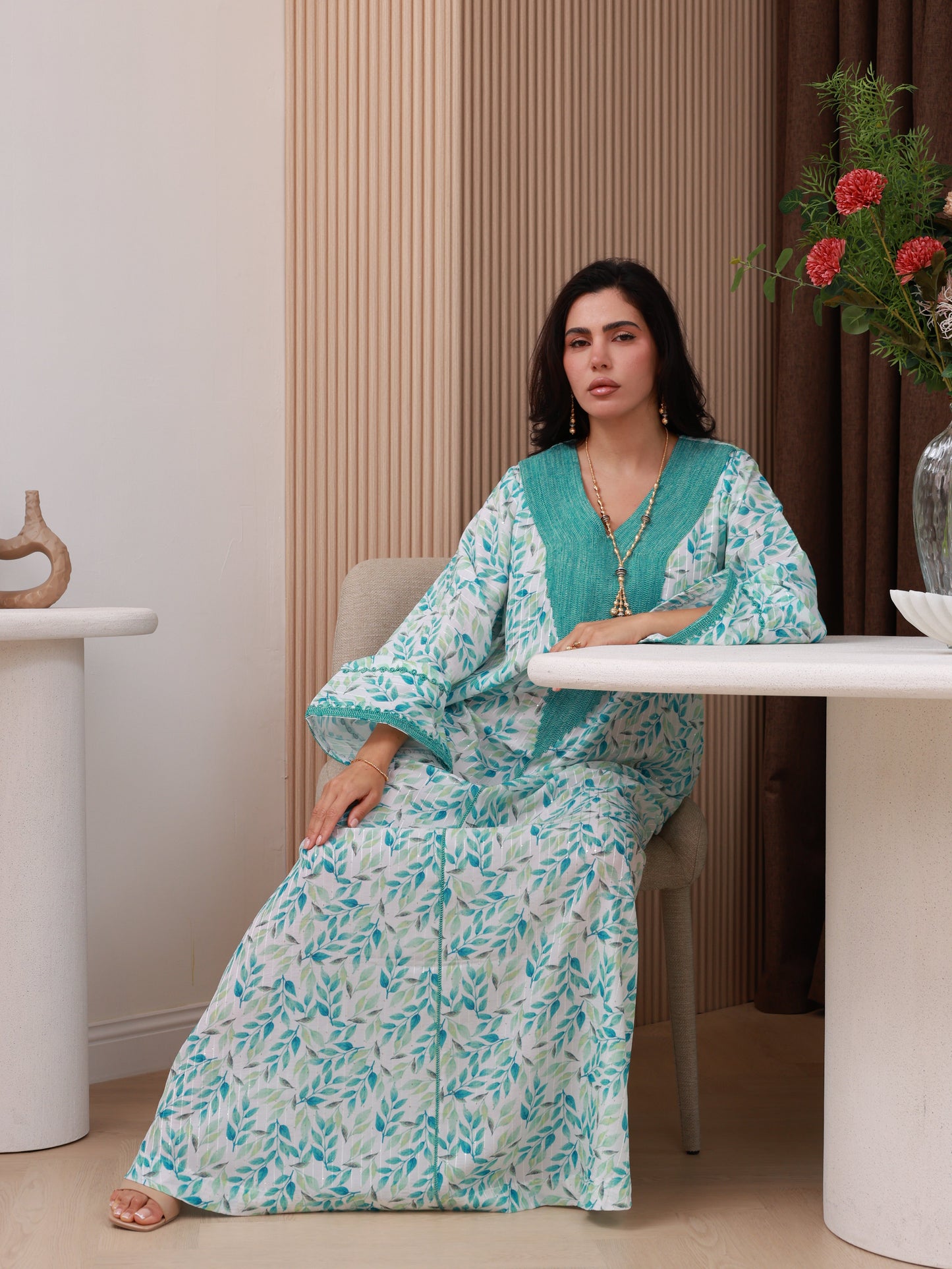 Seafoam Whisper Kaftan