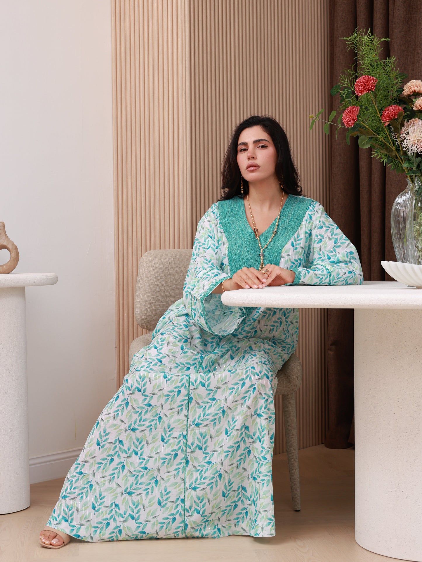 Seafoam Whisper Kaftan