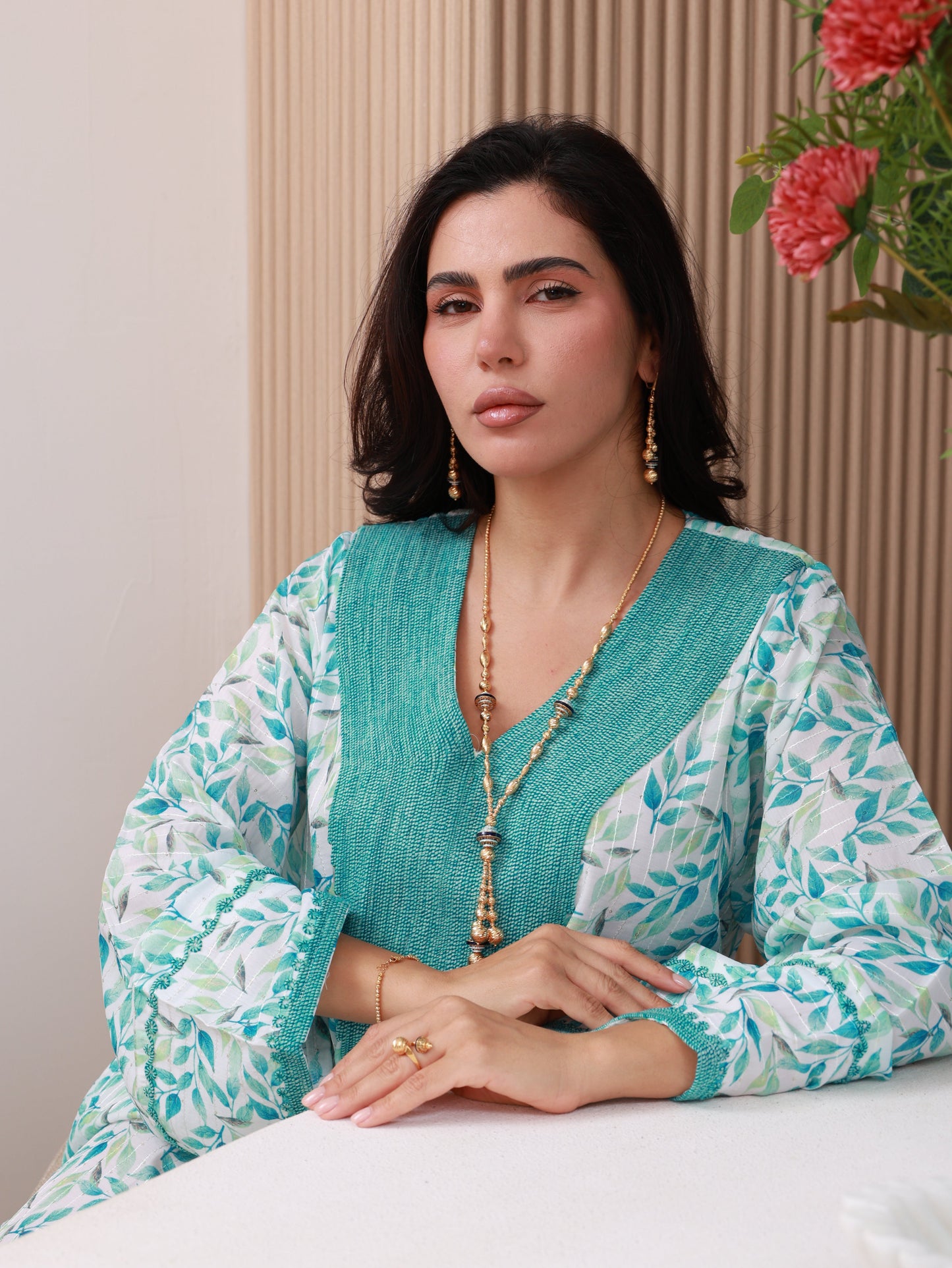 Seafoam Whisper Kaftan