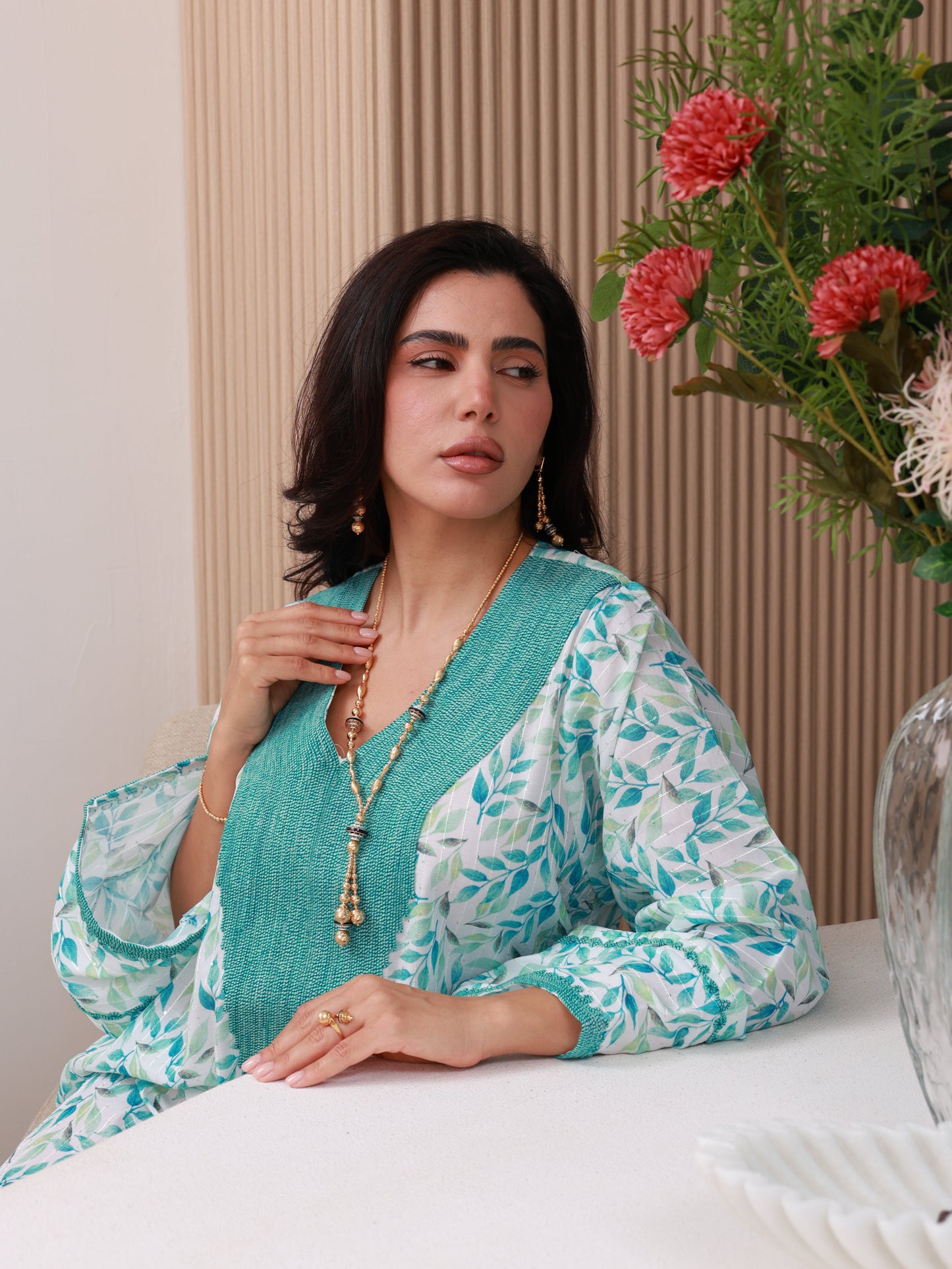 Seafoam Whisper Kaftan