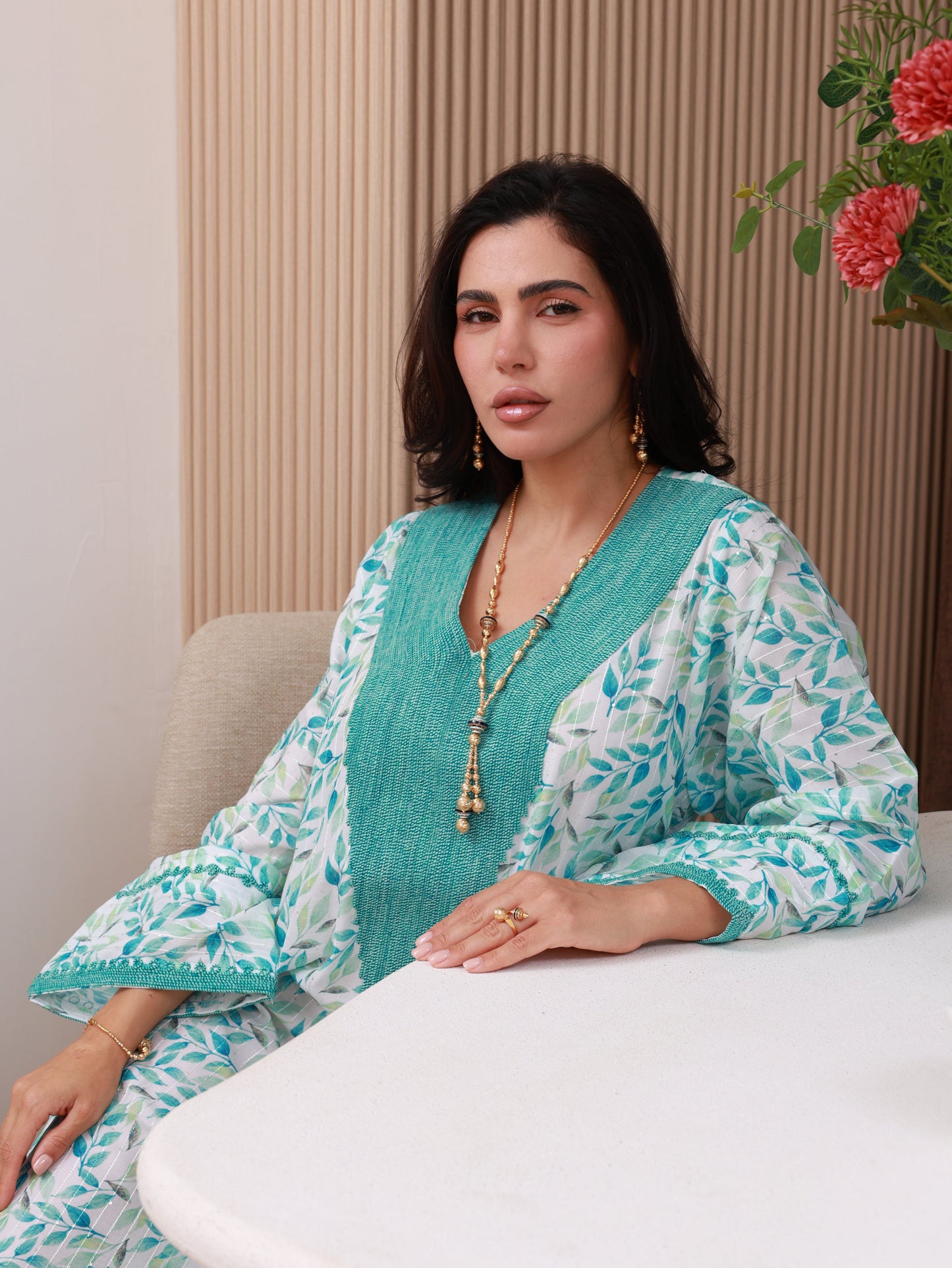Seafoam Whisper Kaftan