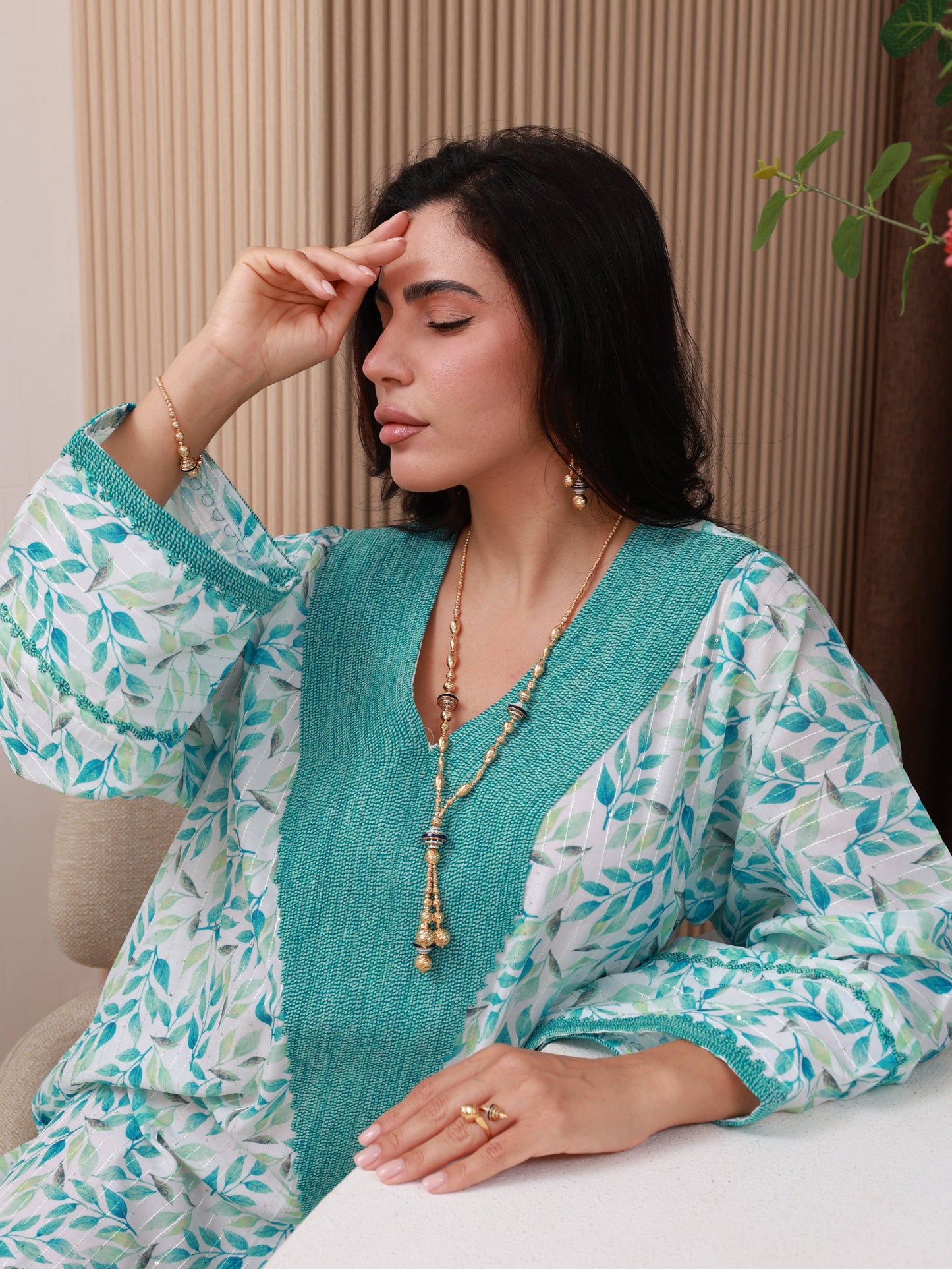 Seafoam Whisper Kaftan