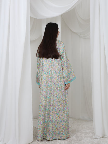 Aqua Blossom Kaftan