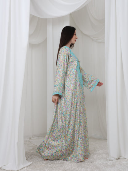 Aqua Blossom Kaftan
