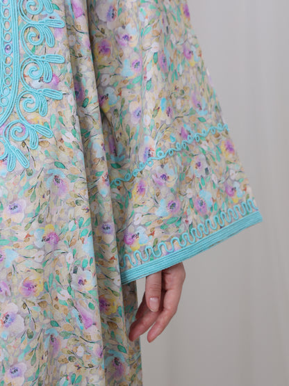 Aqua Blossom Kaftan
