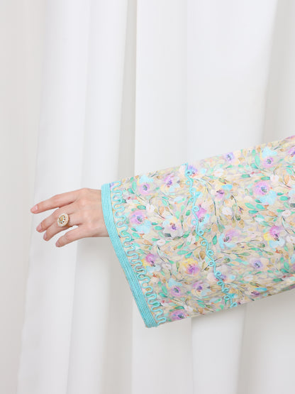 Aqua Blossom Kaftan